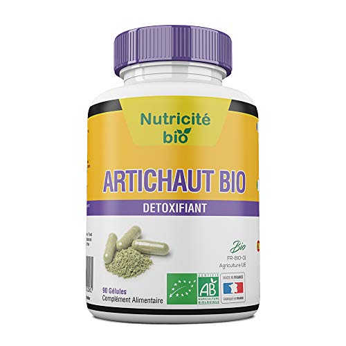 Artichaut Bio - 90 gélules - Detox naturel - 100% Bio et Fabriqué en France - Artichaut bio minceur pour activer le transit et protéger le foie Cover