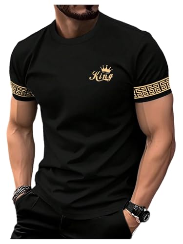 Image of RoseSeek Men's Color Block Short Sleeve Tee Shirts Casual Crewneck T Shirt Trendy Summer Tops