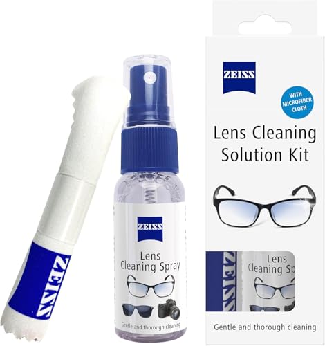 ZEISS Lens Cleaning Solution Kit 30ml with Microfiber Cloth | Perfect Lens Cleaner for Spectacles Eyeglasses Sunglasses Camera Lenses Binoculars & Ski goggles