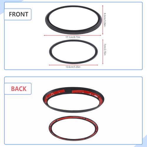 Image of Car Front Rear Emblems Ring Trim Cover Compatible with Subaru Crosstrek 2024 2025 Rear Trunk Tailgate Emblem Badge Logo Cover Front Hood Grille Circle Ring Center Logo Decorative Cover ABS Accessories