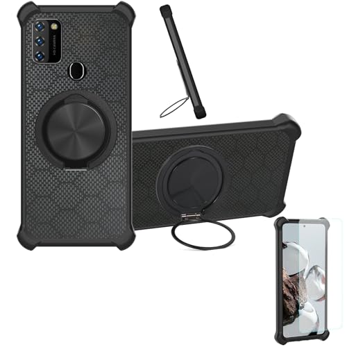 Coque Compatible pour Epik One Mio Pro X655 Coque Étui Phone Case Cover[avec Trempé 9H Protection D'écran][Soporte de anillo de 360°, magnético] CX-25-HEI