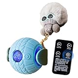 Pelota interactiva para perros – Juguete interactivo de 3 velocidades | Pelotas de perro de movimiento automático con muñeca de felpa, para cachorros, gatos, juego de entretenimiento en interiores