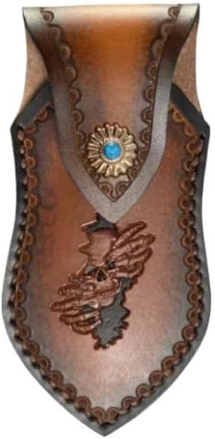 1PC Knife Sheath for Belt, Handmade Leather Protective Cover with Snap Closure is Suitable for Home, Outdoor, Farm