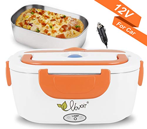 VOVOIR Boîte Chauffante Lunch Box Électrique à Lunch 12V 40W (Orange)