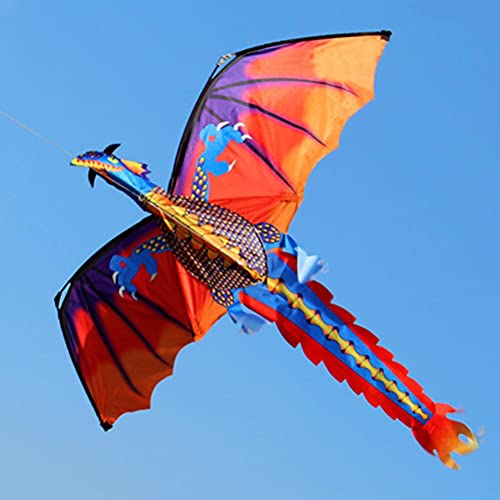 Kuashidai Riesiger Drachen für Kinder und Erwachsene, leicht zu fliegender Drache mit Schwanz für Strandausflüge, Park… – Bild 7