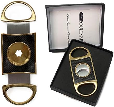 Cigar Boulevard Perfect Cigar Cutter Star Gold-Black Carbon Fiber. image 4