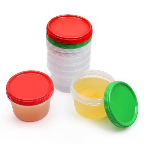 EONJOE 16oz Plastic Freezer Food Soup Containers with Lids, 2 Cup, 6pcs