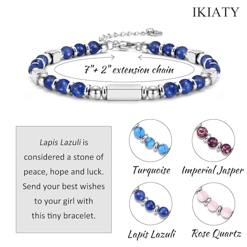 Image of Easter Basket Stuffers for Teens Girls Gifts Trendy Stuff, Tiny Beaded Bracelets Easter Gifts Birthday Graduation Jewelry Gifts for Teenage Girls Daughter Granddaughter Niece, Small, Blue
