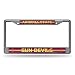 NCAA Arizona State Sun Devils Bling License Plate Frame, Chrome, 12 x 6-Inch