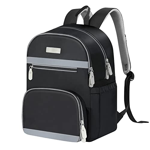 Dadanism Laptop Backpack 15.6 Inch, Travel Backpack With Shoes Compartment Anti Theft Water Resistant Business Carry-On Gym Backpack For Men Women, Hiking College School Computer Bag, Black/Gray #TOP22