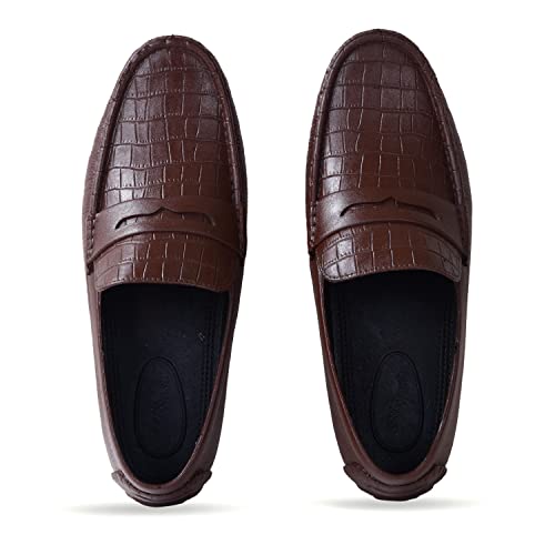 Image of AJANTA Men's Slip-on PVC Loafer | Water Proof & Rain Shoes | Anti Skid Outsole for Firm Grip | Lightweight & Comfortable Formal Moccasins for Office & Party