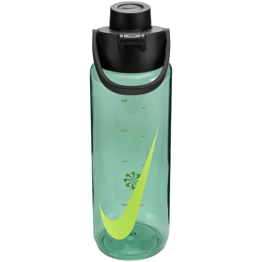 Nike TR Renew Recharge Chug Bottle 24oz 709 ml Water Bottle Sports Bottle Training Fitness Graphic, Cannon/Black/Volt