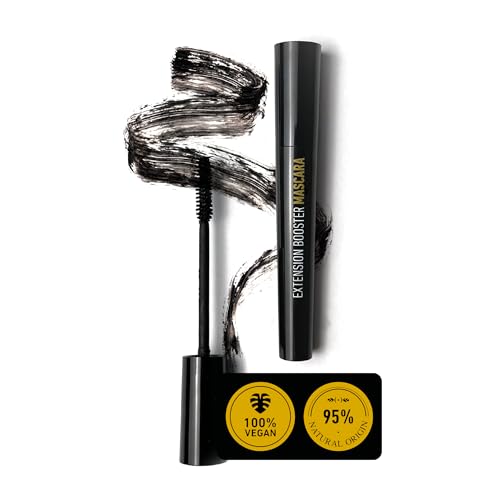 ALESKIN Mascara de pestañas orgánica 100% natural con Serum pestañas crecimiento - Rimel pestañas volumen y largura - Vegano Sin crueldad animal- Tratamiento Hipoalergénico Pestañas extralargas