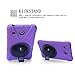 BRAECN Galaxy Tab E 8.0 Hybrid Case with 360 Rotation Stand, Hand & Shoulder Straps [Shock Proof] Purple