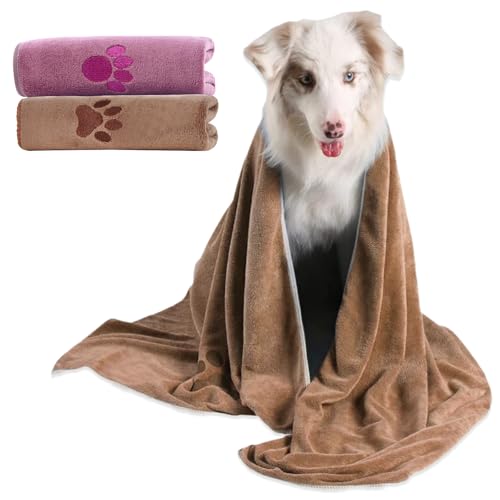JSTHHTT Microfibre Dog Towel Set S-Pink/Brown