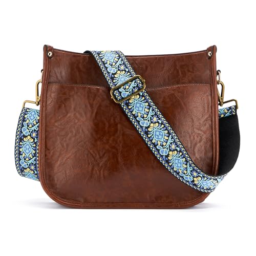 Image of ZOOEASS Bronze Buckles Purse Strap, 2 inch Wide Crossbody Handbag Strap Adjustable Replacement Shoulder Strap Vintage Embroidery