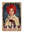 壁装飾サイン - ヴィンテージ 妖艶なアグネス・ムーアヘッド what would endora do? ポスター キャンバスポスター キャンバス メタルサイネージ ヴィンテージ 壁装飾 12×8インチ