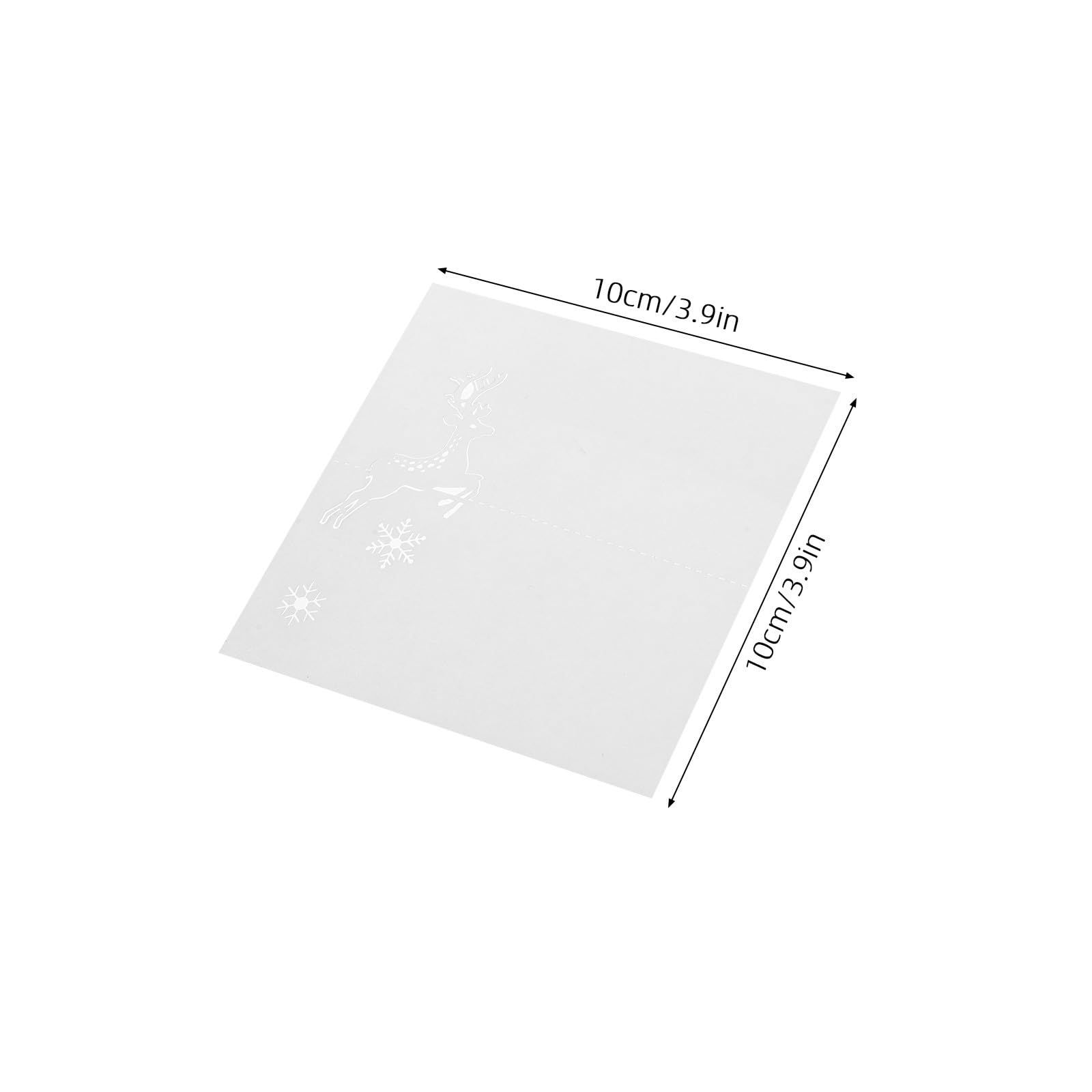 SHINEOFI 250 Stück Weihnachts Tischkarten mit Rentiermotiv, Weißes | Feines Lochmuster, Leichte Karten, Klare Platzzuordnung, für Tee und Dinnerpartys