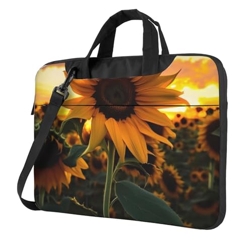 Sac à bandoulière pour ordinateur portable housse tournesol transport PC portable