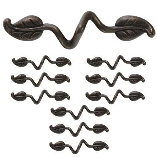 Poignées de tiroir feuille vintage en alliage de zinc bronze haute résistance - 2