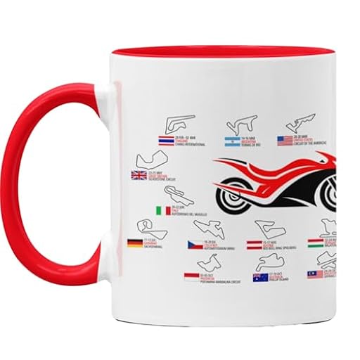 LA CASA DE LAS TAZAS® Taza Fórmula 1 con Circuitos de Grandes Premios – Regalo Original para Fans del Automovilismo – Cerámica 330ml – Apta Lavavajillas y Microondas – F1 Mug (Moto gp) | Ya disponible en tu tienda friki favorita! En mundofriki.es!