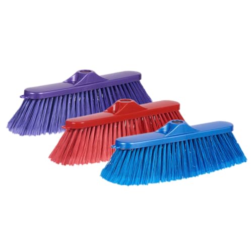 Recambio Cepillo Universal Para Escoba | Cepillo Para Barrer Cualquier Superficie 8 x 32 x 9 cm (Multicolor, 3 Unidades)