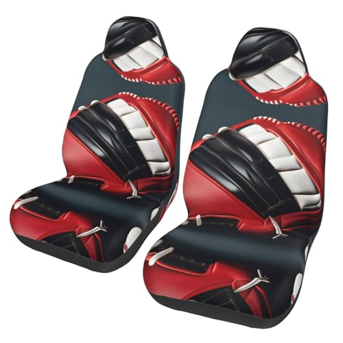 Housses de siège auto universelles en tissu respirant motif baseball résistant aux taches