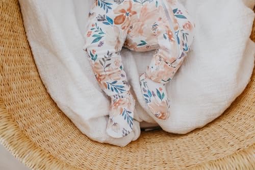 Image of Copper Pearl Zip-Up Footie Baby Pajamas - Soft Newborn Onesies for Boys & Girls, Tag-Free with Two-Way Zipper Baby Sleepers for Newborn - 24 Months, Autumn