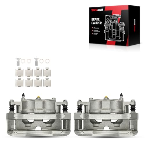 Image of Torchbeam Rear Brake Calipers Set for Chevrolet Silverado 2500 HD 2011-2019, GMC Sierra 2500 HD 2011-2019, Chevrolet Silverado 3500 HD, Rear Left and Rear Right Calipers with Bracket 18B5306+18B5307