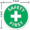 Hard Hat Safety Stickers - Construction Helmet Vinyl Decals, Safety First Labels, 2 Inch, 120 Pcs Per Pack