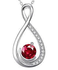 G July Birthstone Ruby Necklace