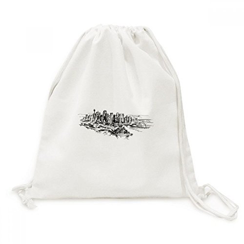 Sac à dos toile léger pliable avec cordon pour éviter l'encombrement