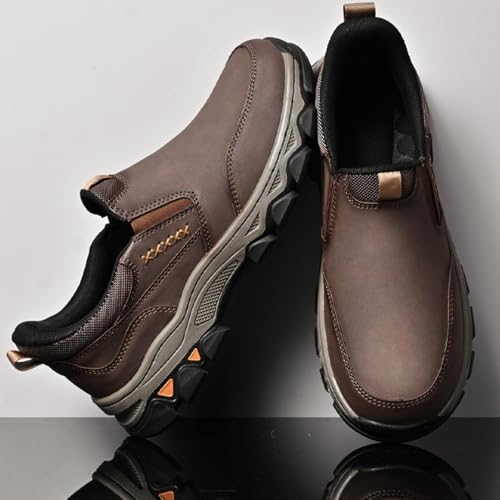 Enjerr Orthopedic Balance Shoes Men for Balance, Arch Support, 2025 New Men's Hands-Free Genuine Leather Slip On Loafers2