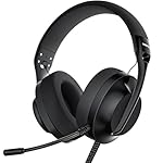 WIRWTRU S30 Gaming Headset with Microphone,198g Lightweight Design, Wired Gaming Headphones for Xbox, Xbox Series X|S, PS5, PS4, Switch, PC, Noise Cancelling Mic, Soft Earmuffs (Black)