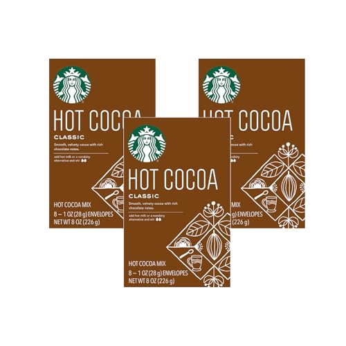 Starbucks Classic Hot Cocoa (Classic, 8 Count (Pack of 3)