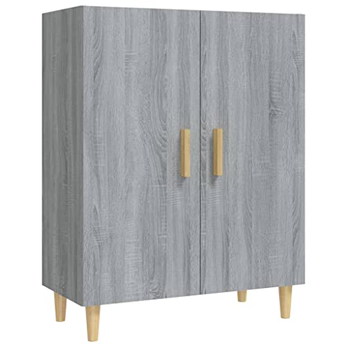 Aparador gris Sonoma moderno con 2 puertas y madera elegante 2