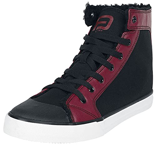 R.E.D. by EMP Zapatillas con Forro Unisex Deportivas Altas Negro/Rojo EU44 Textil Cover