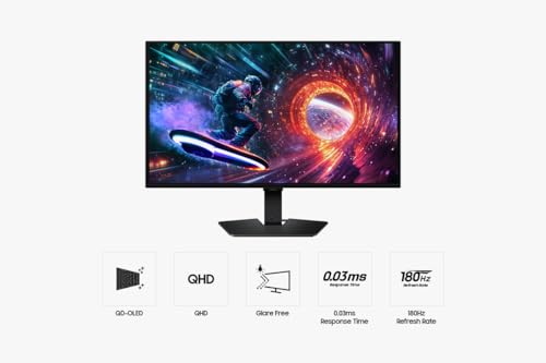 Samsung Odyssey Gaming OLED G5 LS27FG502SUXXU 27" QHD HDR10 1440p Gaming Monitor - 0.03ms, Max 180Hz, 2560x1440, HDMI, Displayport