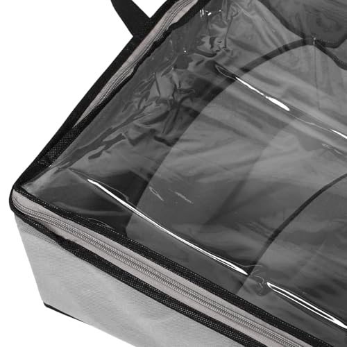 Caja de almacenamiento para zapatos plegable y negra con compartimentos 7