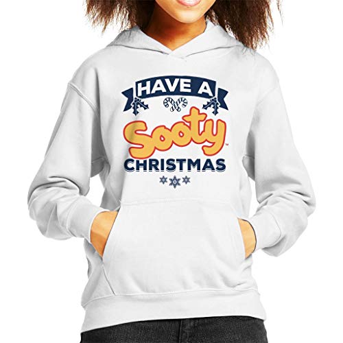 Sweat à capuche bleu Sooty Christmas pour enfant avec motif festif