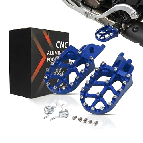 Image of JFG RACING Dirt Bike Foot Pegs,CNC Rest Pedal Footpegs for CR125 CR250 02-11 /CRF150R 07-24 /CRF250R 04-24 /CRF300L 21-24 /CRF450R 02-24 /CRF250X CRF450X CRF250RX CRF450RX CRF450RL CRF250L CRF1100L-Blue