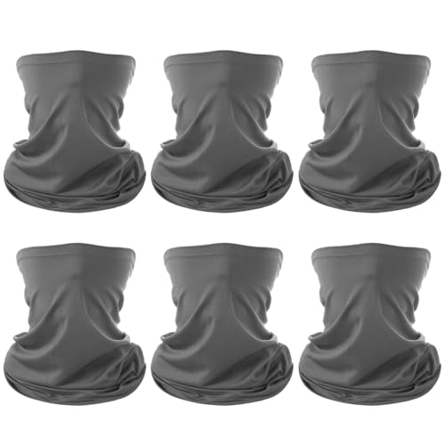 Image of 6 Pieces Summer Face Cover Scarf Mens Neck Gaiter For Men Women UV Protection Face Breathable Sun Protection Cycling Running