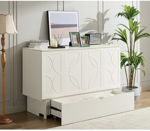 KEIKI-Murphy Bed-Queen Frame with USB Charging Station