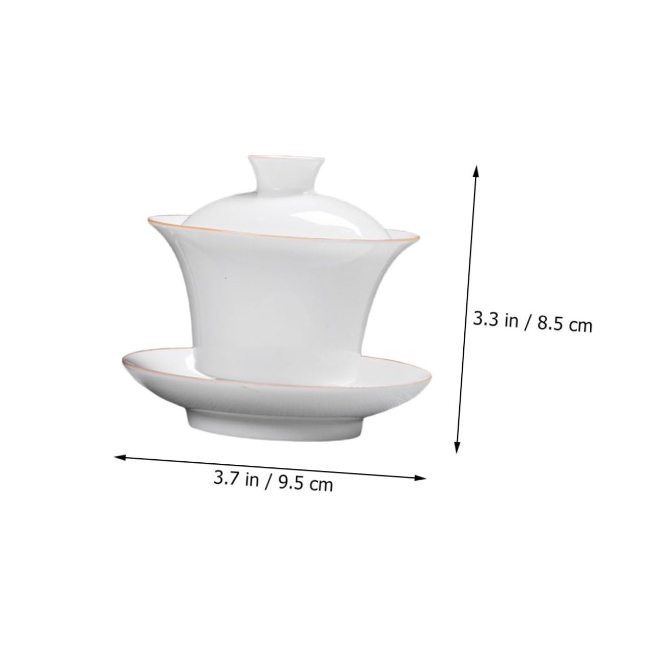 Juego de Taza de Té de Cerámica con Tapa y Platillo 9.5X9.5X8.5 CM para Reuniones de Té Diseño Original y Obsequio Adecuado