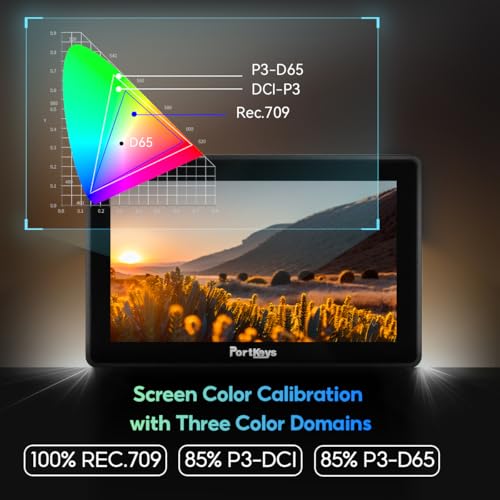 Portkeys BM5IV WR Camera Monitor 5.5" 2000nit Split Screen Field Monitor Aluminum Shell 3G SDI Input/Output Freeze Frame Touch Focus Camera Control for S0NY, CAN0N, RED Komodo, ARR1, PANAS0NIC, NIK0N by Portkeys - Used condition - Image 4