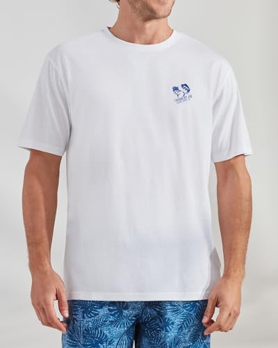 CARIBBEAN JOE Men's Shirt, Pajamas Sleep Top with Flower Logo Design, Lightweight and Breathable Pjs4