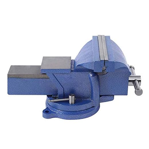 Tornillo de banco de 200 mm de ancho de sujeción, tornillo de mesa para banco de trabajo macizo, tornillo paralelo giratorio 360°, para taller, fijación segura de piezas de trabajo, peso 14 kg