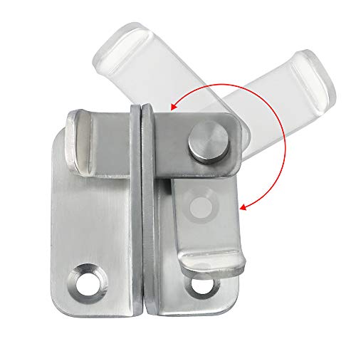 Mooche 2Pcs Flip Latch Gate Latches Sliding Door Bolt Latch Safety Door Lock Catch 1.8", Stainless Steel Brushed Finished, Mms3001Ls-2P #TOP3