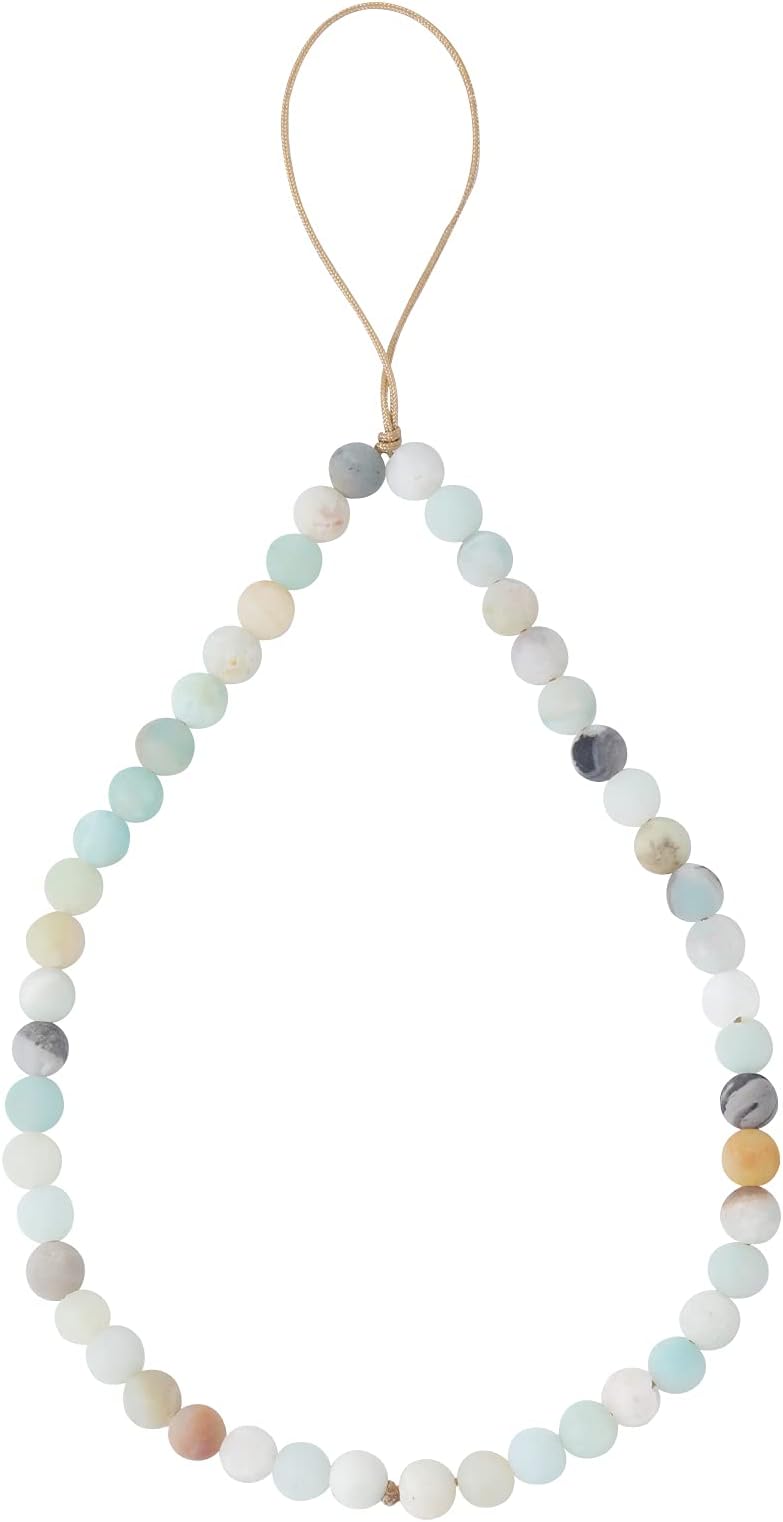 OAIITE Semi-Precious Gem Stones Beaded Phone Charm Cell Phone Lanyard Wrist Strap Handmade Natural Gemstone Phone Chain string