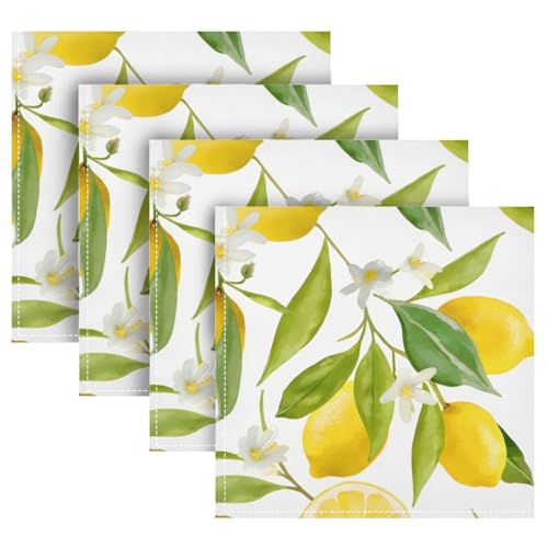 Servilletas de tela estampadas flores 50.5 x 50.5 cm x6 miniatura 4